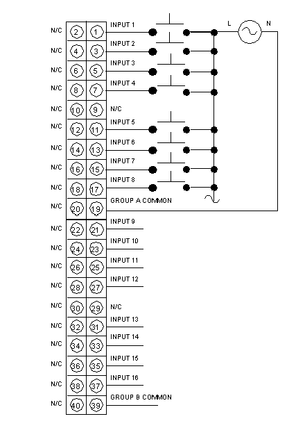 140DAI54300 - discrete input module Modicon Quantum - 16 I ... plc wiring diagrams 